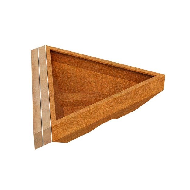 Bench-pot Corten BASTIDOR 3
