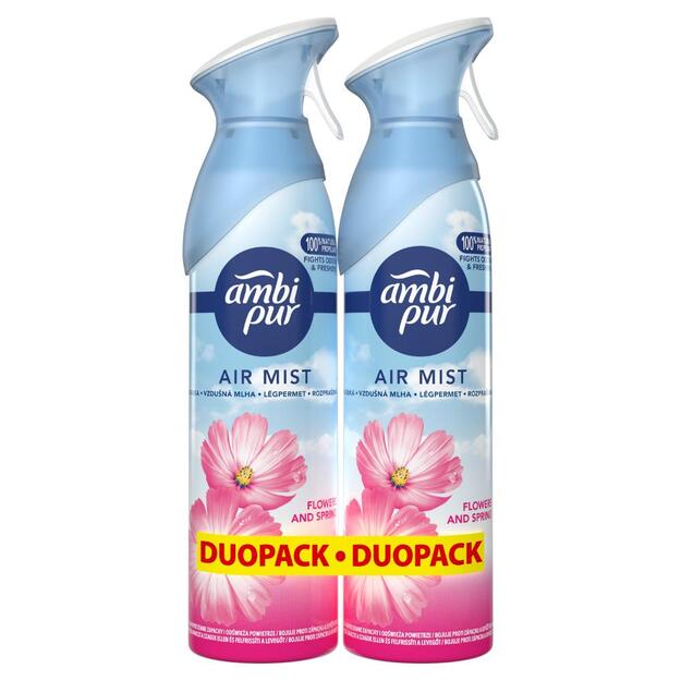 Purškiamas oro gaiviklis AMBIPUR Flowers & Spring, 2x185ml