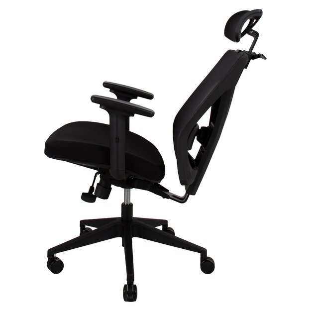 Vadovo kėdė OFFICE4YOU MIKE, plastikinis pagrindas, juoda sp.
