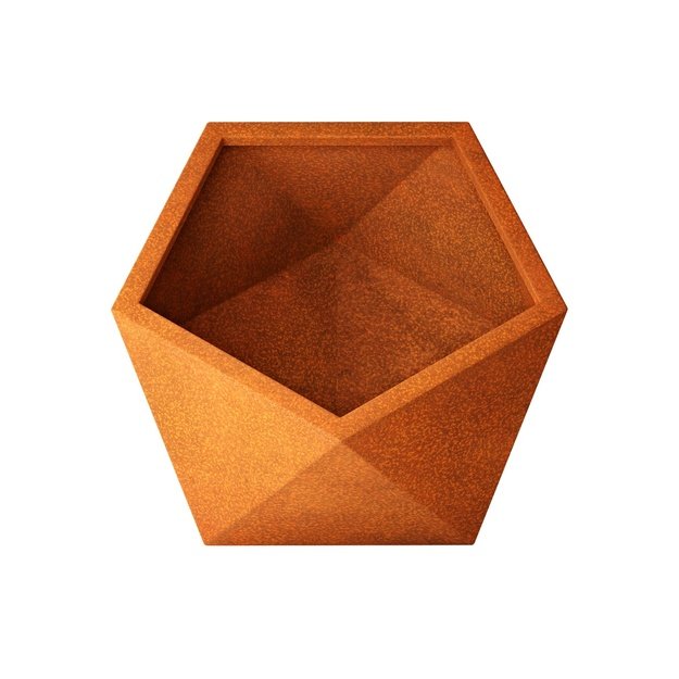 Geometric planter Corten PENTAGON S