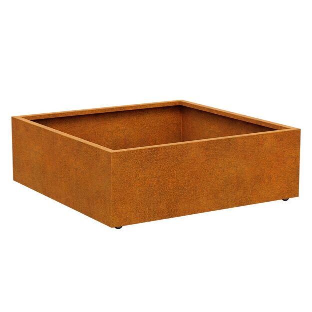 Corten flower pot on wheels MOVIL 5