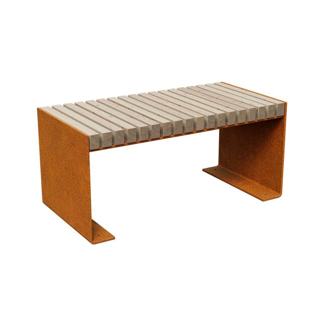 City/garden bench Corten FLANCO A2