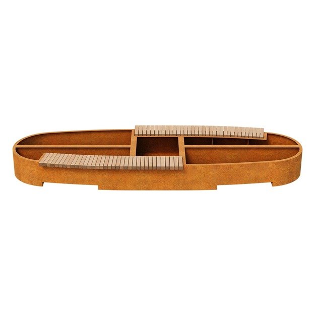 Bench-pot Corten BASTIDOR 4
