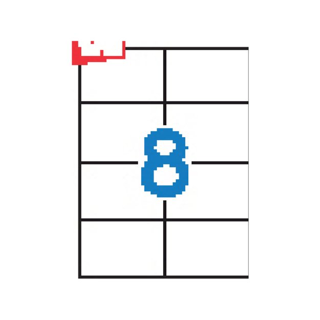 Lipnios etiketės APLI, 105 x 74 mm, A4, 8 lipdukai lape, 100 lapų, balta