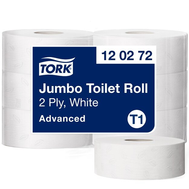 Tualetinis popierius TORK ADVANCED JUMBO T1,120272, 2 sl, 9.7 cm x 360 m, balta sp.