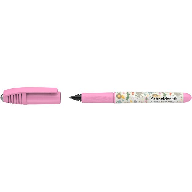 Kapsulinis rašiklis SCHNEIDER Zippi, plastikinis rožinis korpusas, mėlynas rašalas