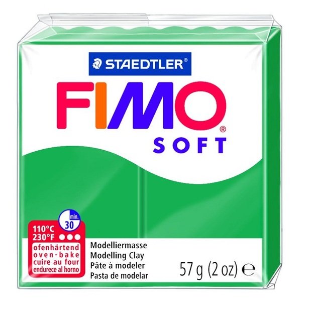 Modelinas FIMO SOFT, 57 g, smaragdo žalia sp.