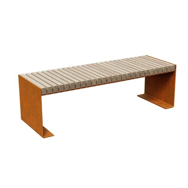 City/garden bench Corten FLANCO A3