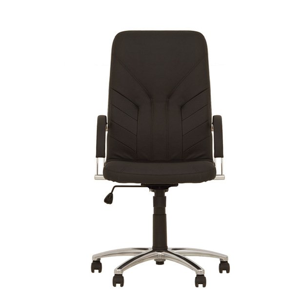 Vadovo kėdė NOWY STYL MANAGER STEEL Chrome, dirbtinė oda ECO30 juoda sp.