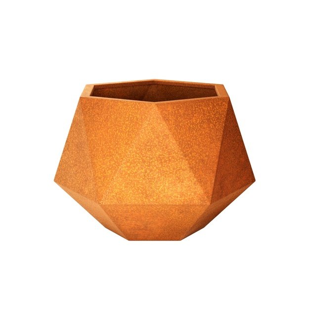 Geometric planter Corten HEXAGON S