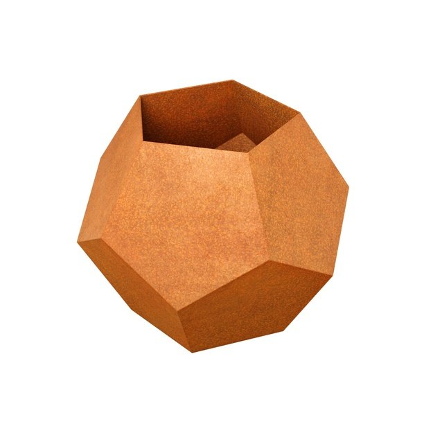 Geometric planter Corten BOLA