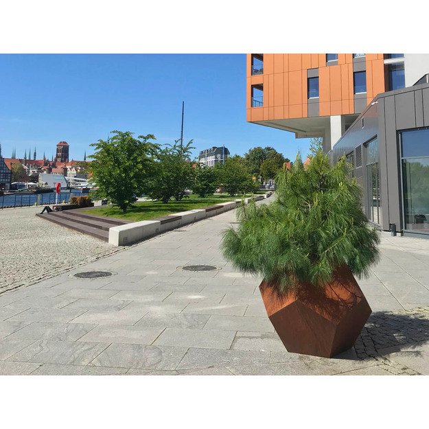 Geometric planter Corten BOLA