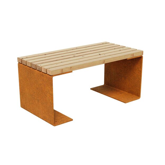 City/garden bench Corten CHAN 2