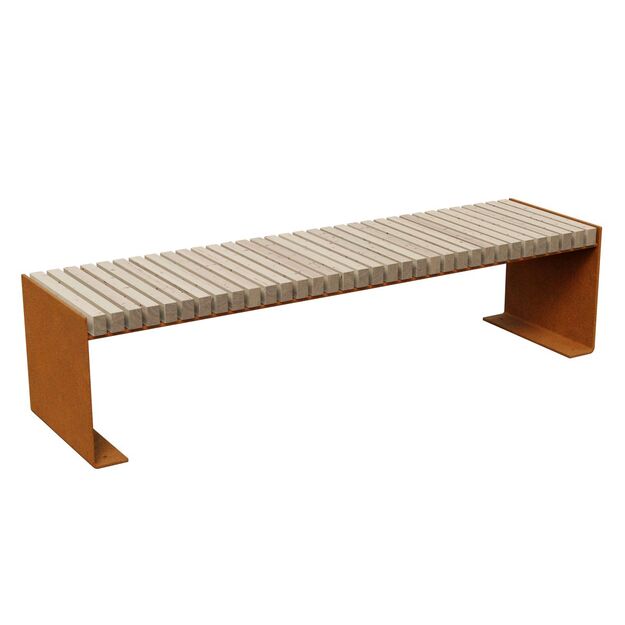 City/garden bench Corten FLANCO A4