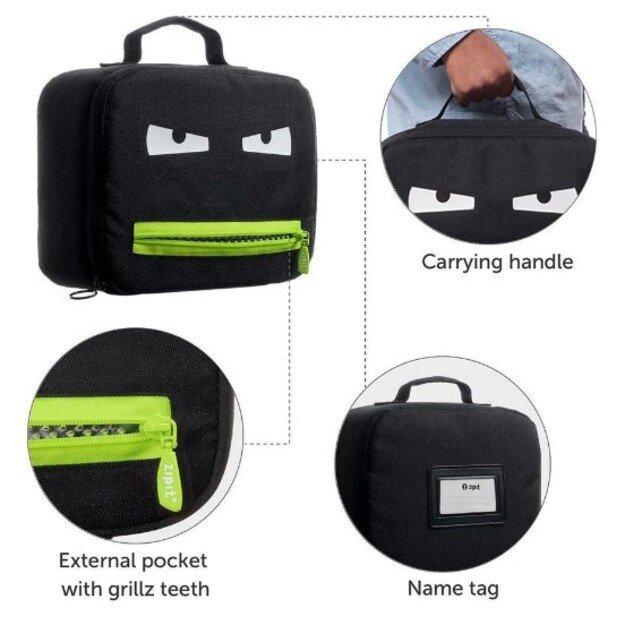 Pietų dėžutė ZIPIT Grillz Lunch Bag, juodas