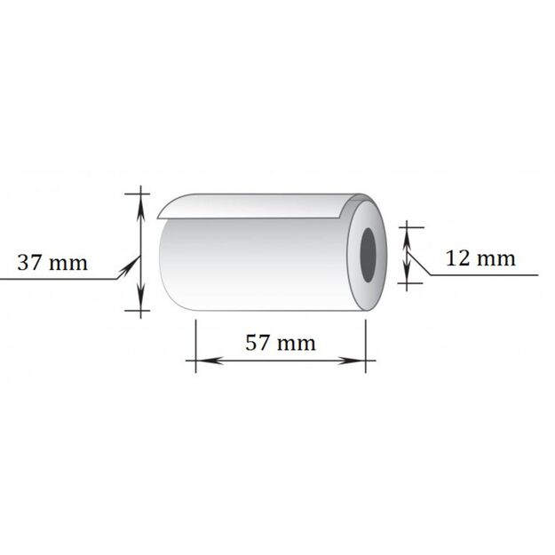 Kasos juosta TECHNOINFORM 57mmx15mx38mm, termo, 10 vnt./pak.