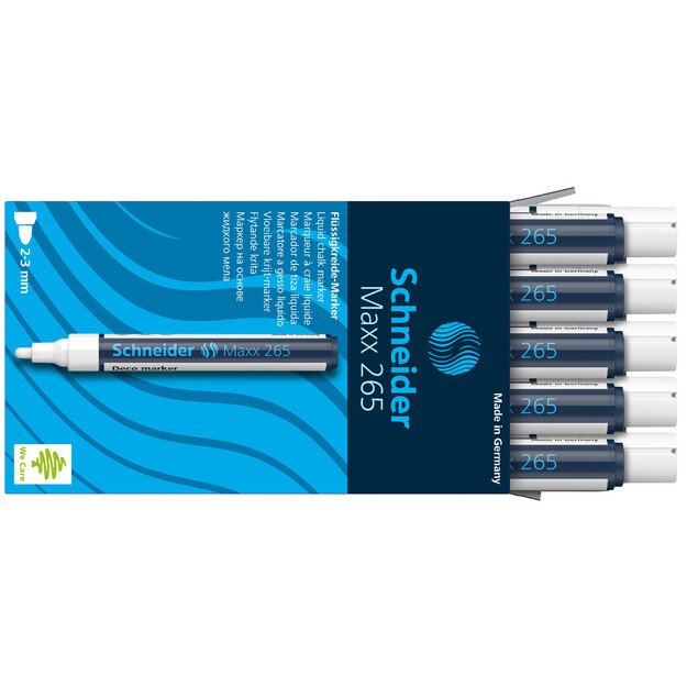 Kreidinis žymeklis SCHNEIDER Deco Marker Maxx 265, 2-3mm, balta