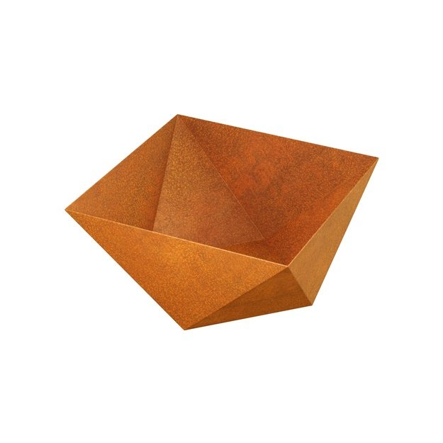 Geometric planter Corten CUBETA