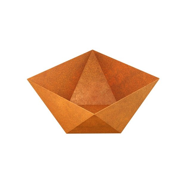 Geometric planter Corten CUBETA