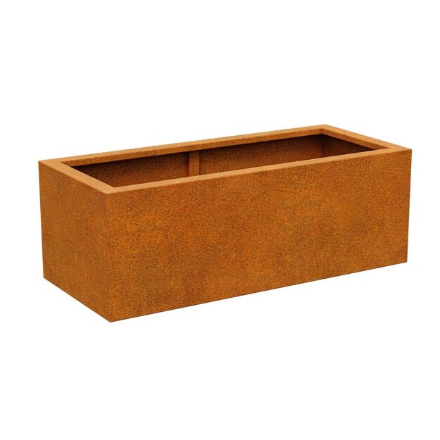 Steel planter bottomless Corten NOFONDO 1