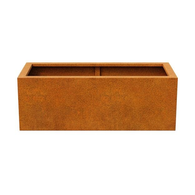 Steel planter bottomless Corten NOFONDO 1