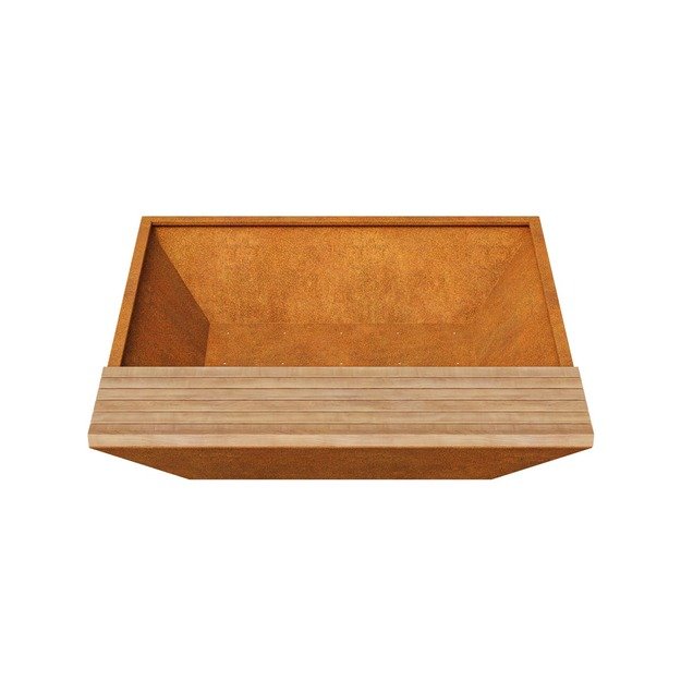 Bench-pot Corten BASTIDOR 5C