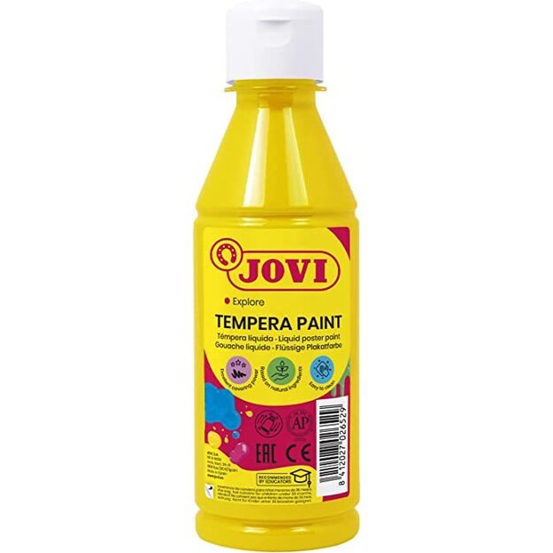 Tempera dažai JOVI, 250ml, geltonos sp.