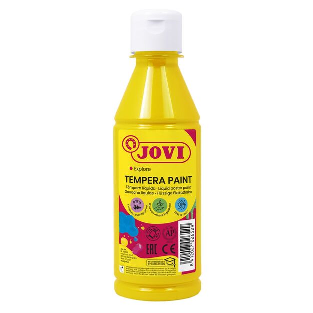 Tempera dažai JOVI, 250ml, geltonos sp.