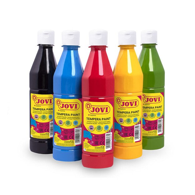 Tempera dažai buteliuke JOVI, 500 ml, tamsiai mėlyna sp.