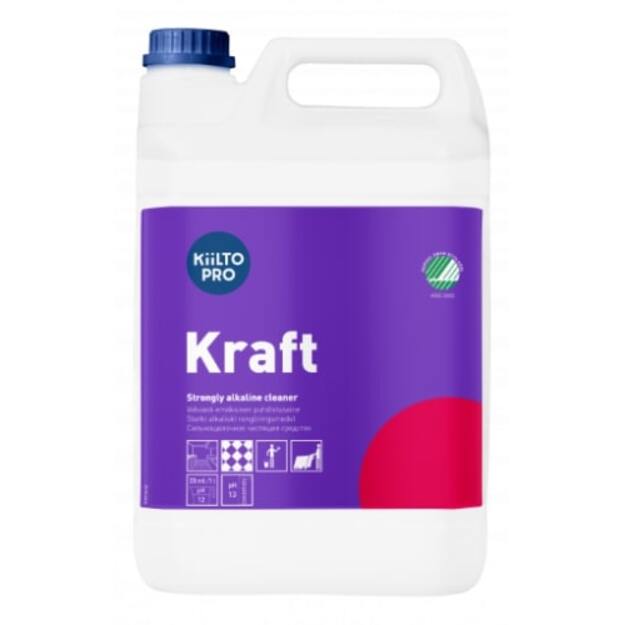 Stipriai šarminis ploviklis (riebalų šalinimo koncentratas) KIILTO Kraft, 5 l