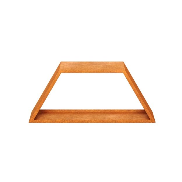 Wood stand Corten LENA SKL TRAPEZ 800