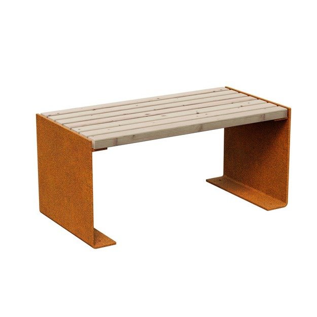 City/garden bench Corten FLANCO B2