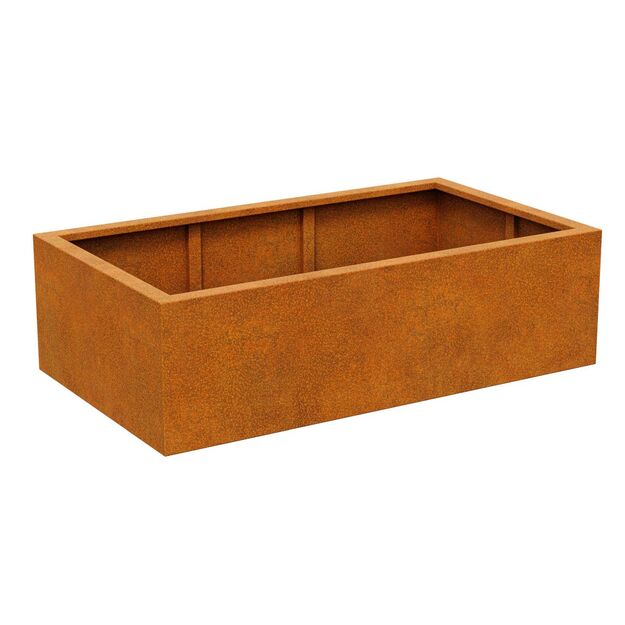 Steel planter bottomless Corten NOFONDO 2