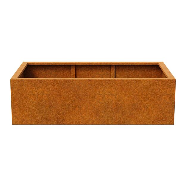 Steel planter bottomless Corten NOFONDO 2