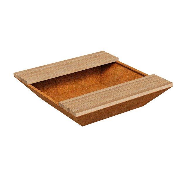 Bench-pot Corten BASTIDOR 5D