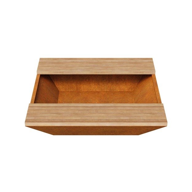 Bench-pot Corten BASTIDOR 5D