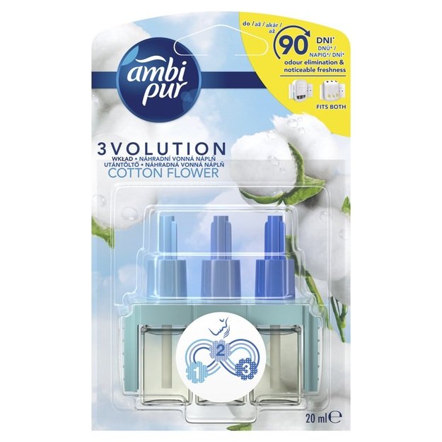 Elektrinio oro gaiviklio pakeitiklis AMBI PUR 3volution Cotton Flower, 20 ml