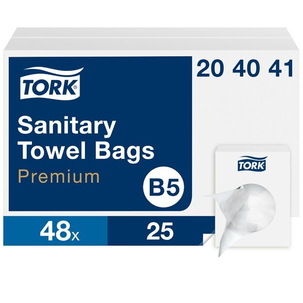 Higieniniai maišeliai TORK B3 204041, baltos spalvos