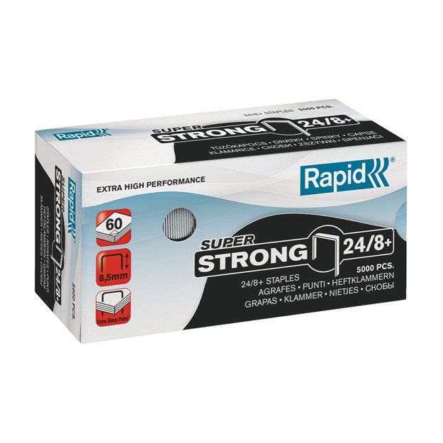 Sąsagėlės Rapid Super Strong 24/8+ (dėž. 5000vnt.), cinkuotos