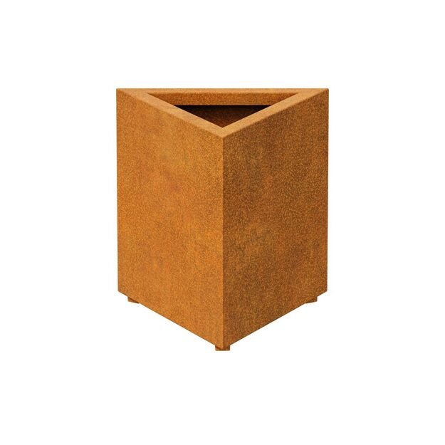 Triangular steel planter Corten TRIANGO 1