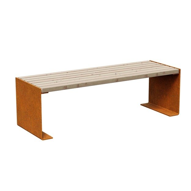 City/garden bench Corten FLANCO B3