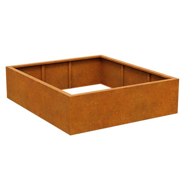 Steel planter bottomless Corten NOFONDO 3