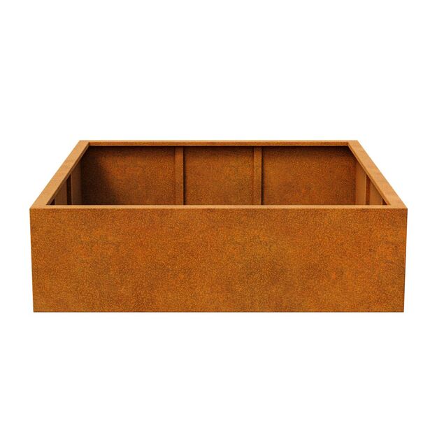 Steel planter bottomless Corten NOFONDO 3