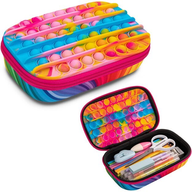 Penalas-pieštukinė ZIPIT ZIP & POP Storage Box, vaivorykštė