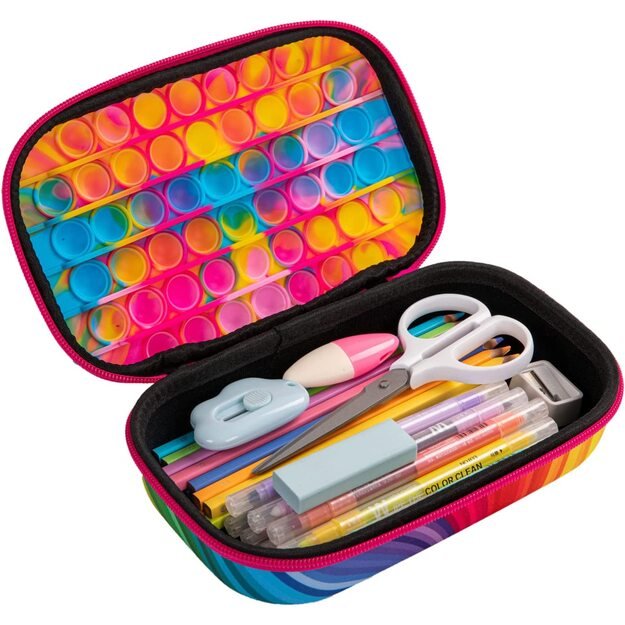 Penalas-pieštukinė ZIPIT ZIP & POP Storage Box, vaivorykštė