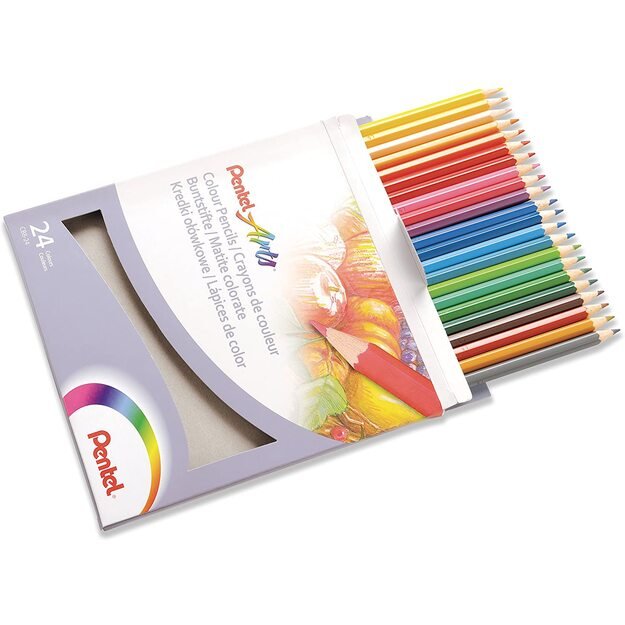 Pieštukai spalvoti PENTEL ARTS CB8 24 spalvų