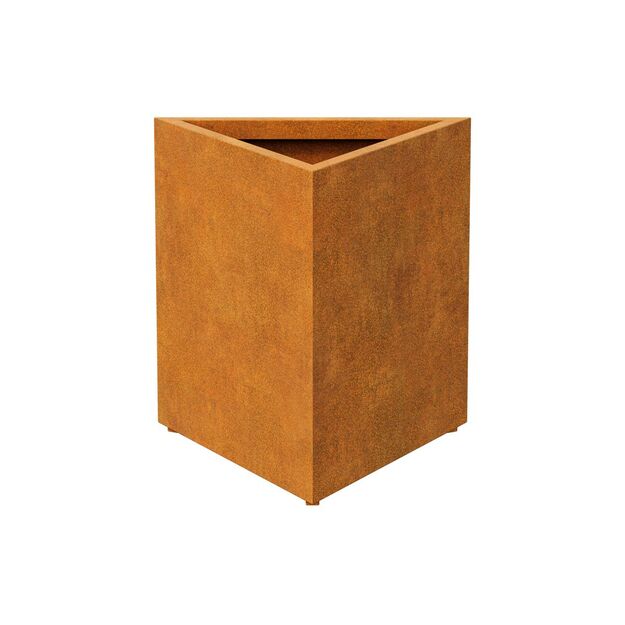 Triangular steel planter Corten TRIANGO 2