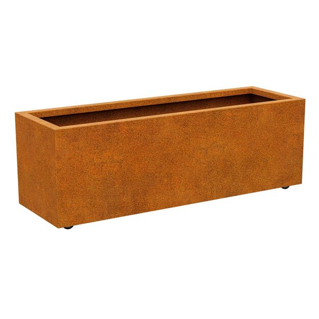 Corten flower pot on wheels MOVIL 1