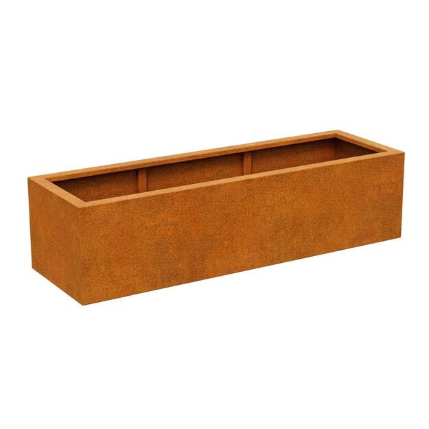 Steel planter bottomless Corten NOFONDO 4