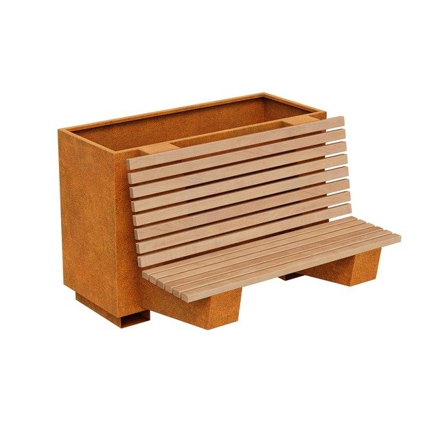 Bench-pot Corten BASTIDOR 6